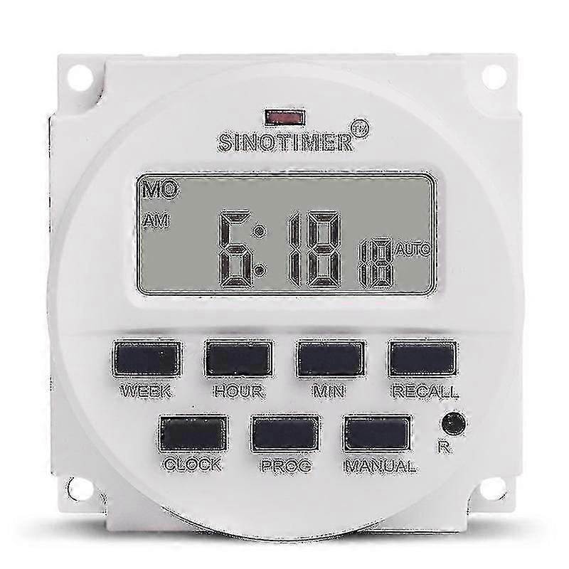 15.98 Inch LCD Digital Timer 12V DC 7 Programmable Time Switch TM618N-4