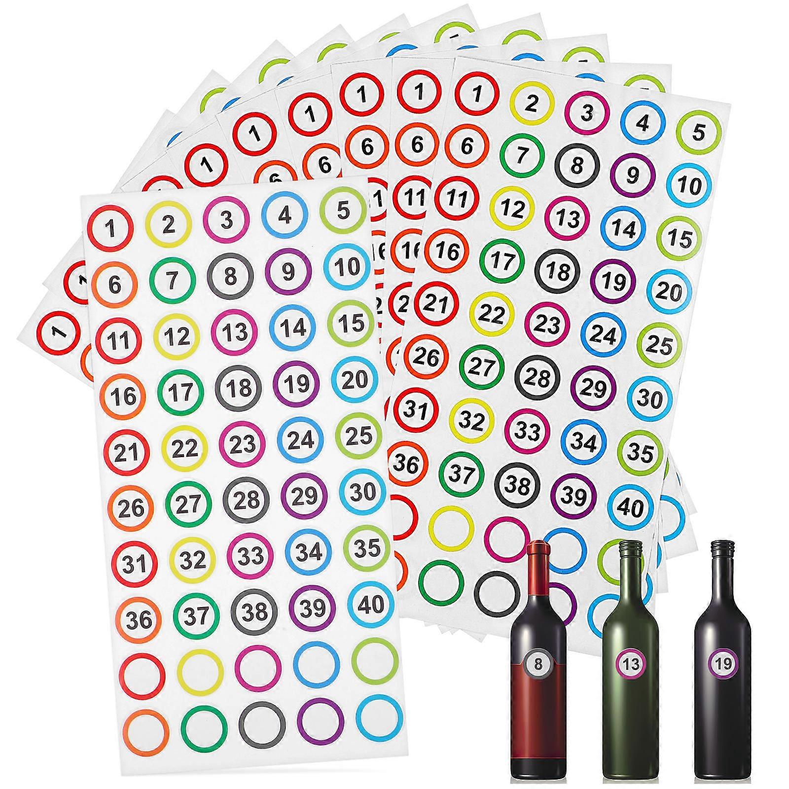 Small Number Stickers Labels   50 Sheets Strong Adhesion for Office File Organization Storage Management