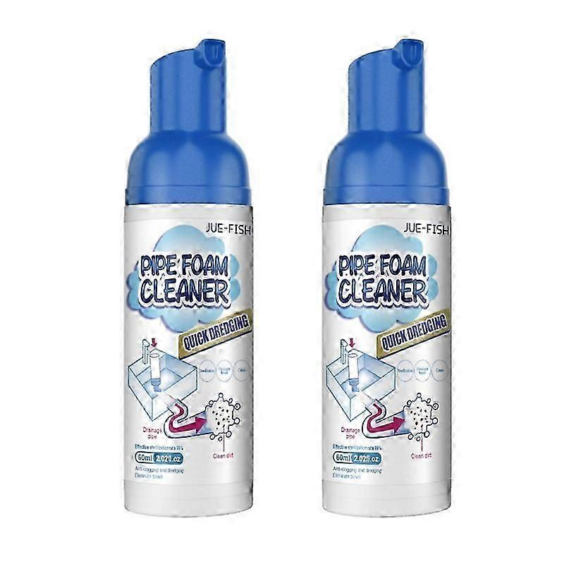 2Pcs Household Sink Drain Cleaner Sterilize Pipe Pool Sewer Cleaning Prevent Blockage Deodorization Foam Pipe Dredge Drain Cleaners