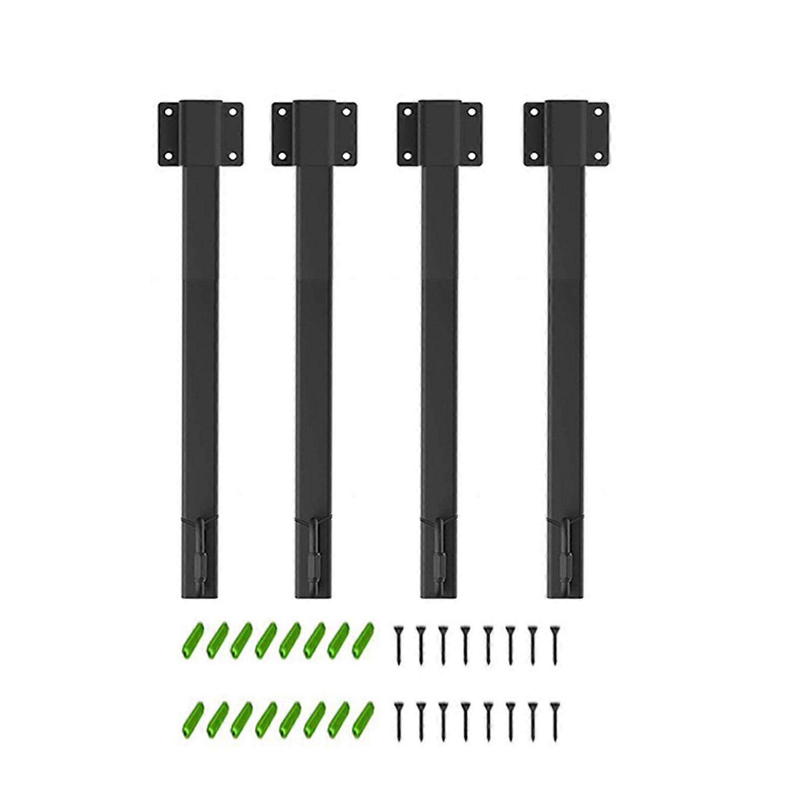 Set of 4 Freestanding String Light Stands Outdoor String Light Mounting Set Adjustable Height & Simple Assembly Durable Multicolor