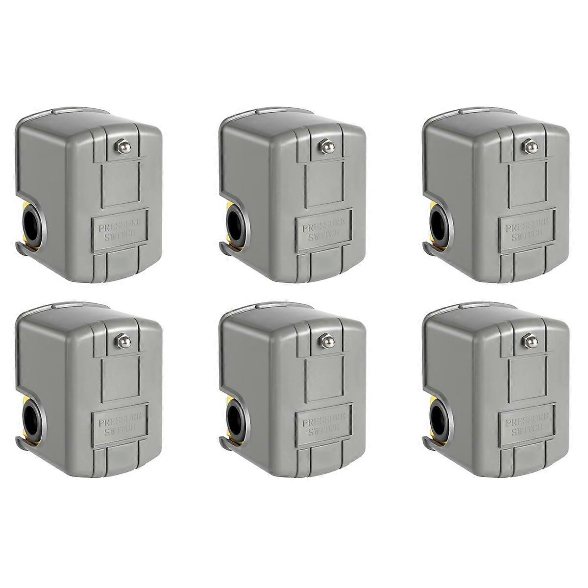 6X Pressure Switch for Well Pump, 40-60 Psi Water Pressure Switch Adjustable Differential, 1/4 Inch