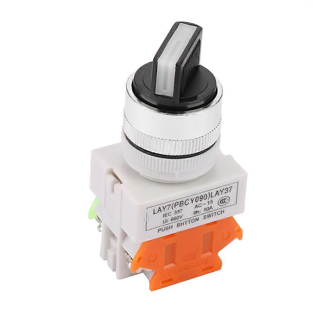 2 Position Maintained Selector Self Locking Rotary Switch Short Handle LAY37-11X/21