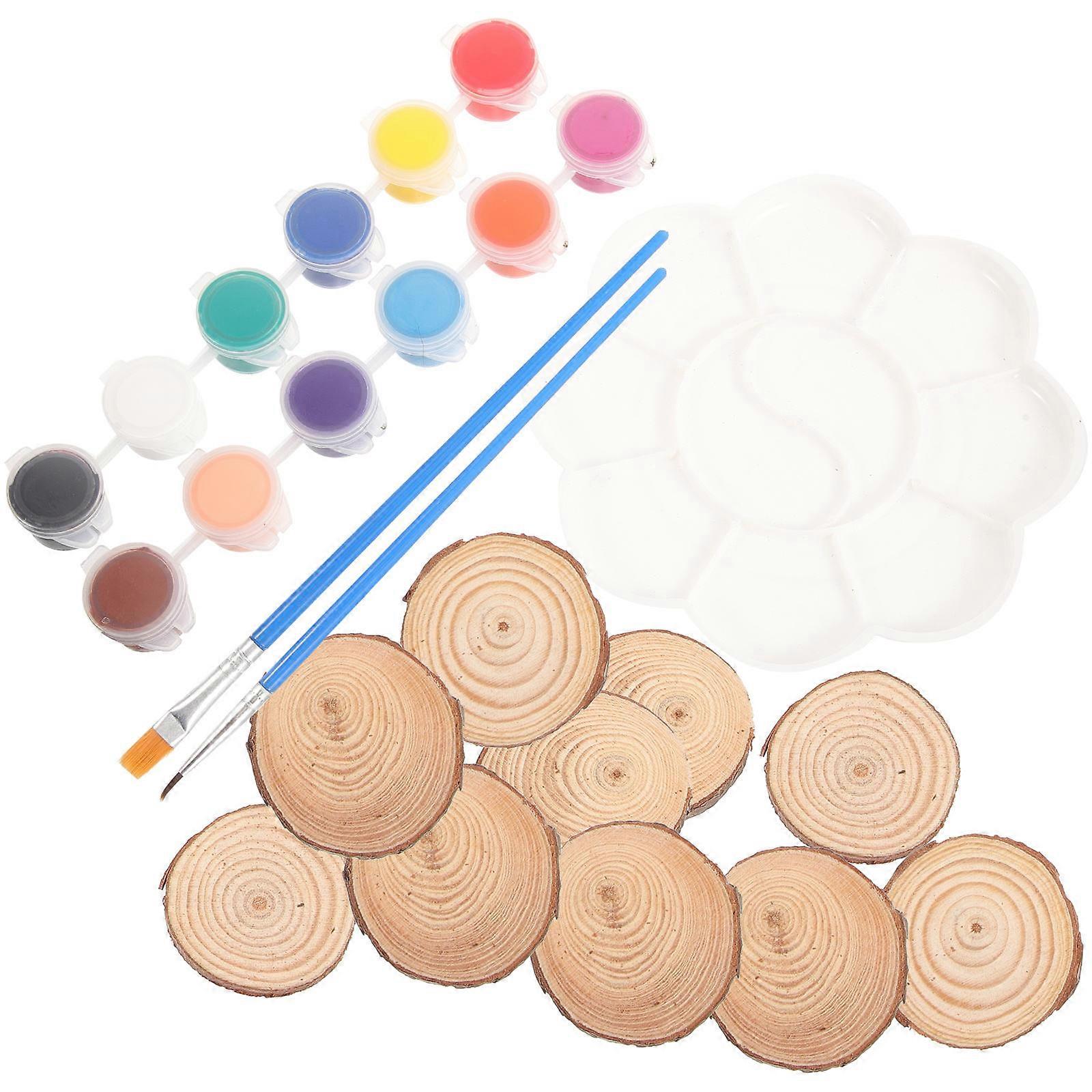 Blank Natural Wood Circles Ideal For Home Decoration Crafting Assorted Color Unfinished Design 1 Set
