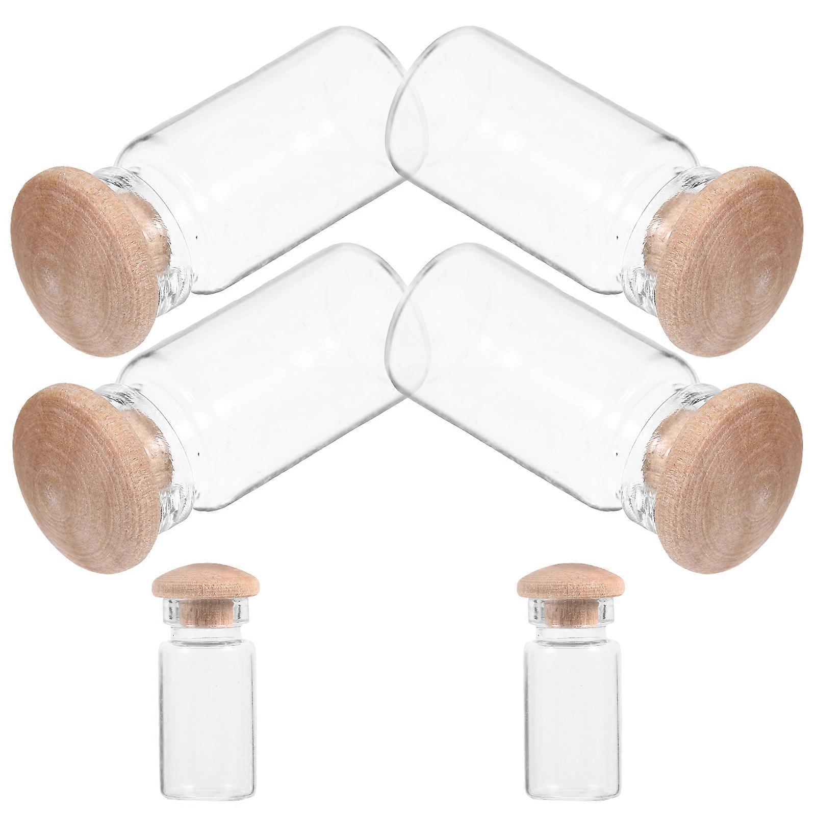 Mini Glass Bottles for Home Use Perfect for Doll House Decoration and DIY Crafts 6 Pieces