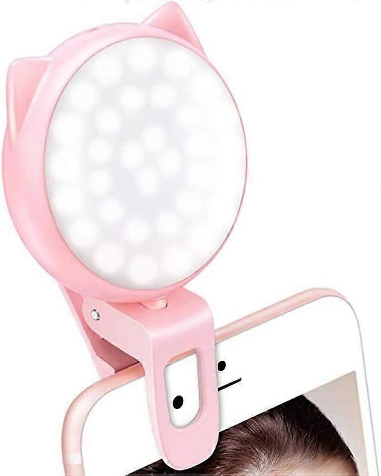 2025 Newest Selfie Clip Ring Light, Mini Rechargeable, 9 Levels Adjustable