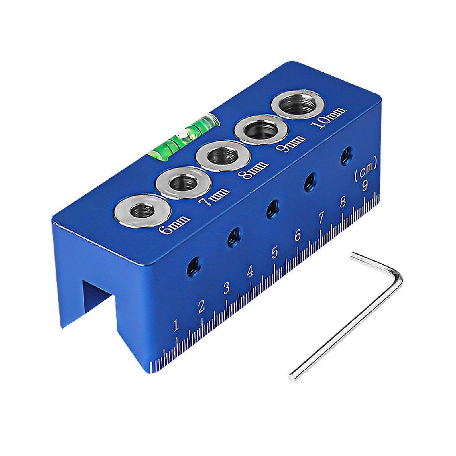 Precision drill guide block 6/7/8/9/10 mm for accurate straight holes in woodworking projects, vertical drilling positioning.