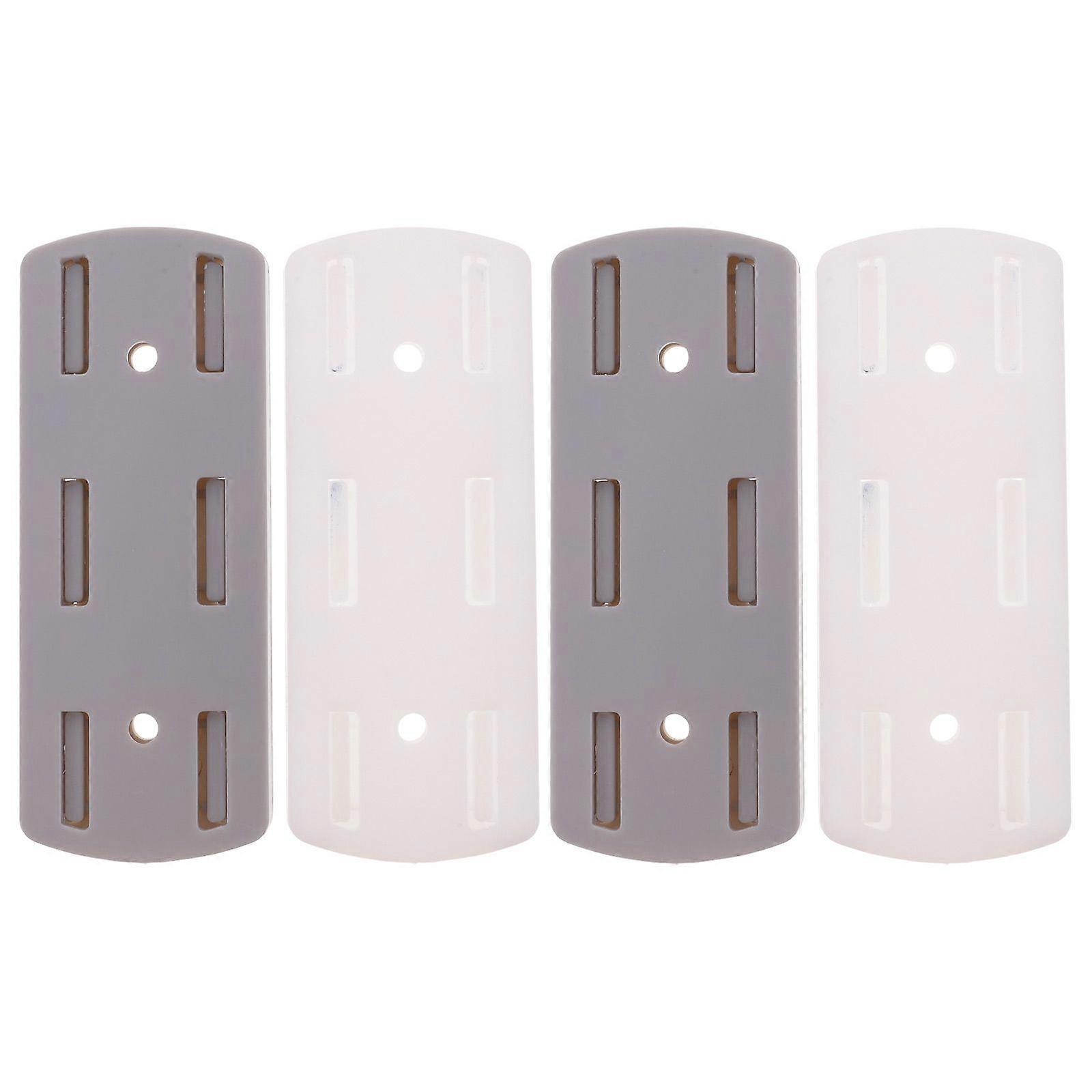2Pair of Wall Hanging Socket Storage Holder Household Extension Socket Stand Punch Free Socket Fixer Wall mounted Plug Board Router Hook(Random Color)