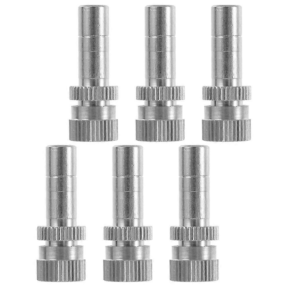 Misting Nozzle Attachment Air Atomization Nozzle Garden Hose Accessory Silver 6Pcs Dust Removal Agricultural Irrigation