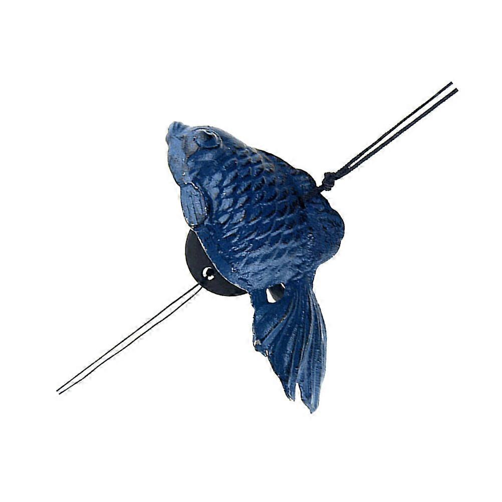 Blue Fish Wind Chime Made of Iron for Home Decoration Adorable Design Sweet Gift 10.5 Inches