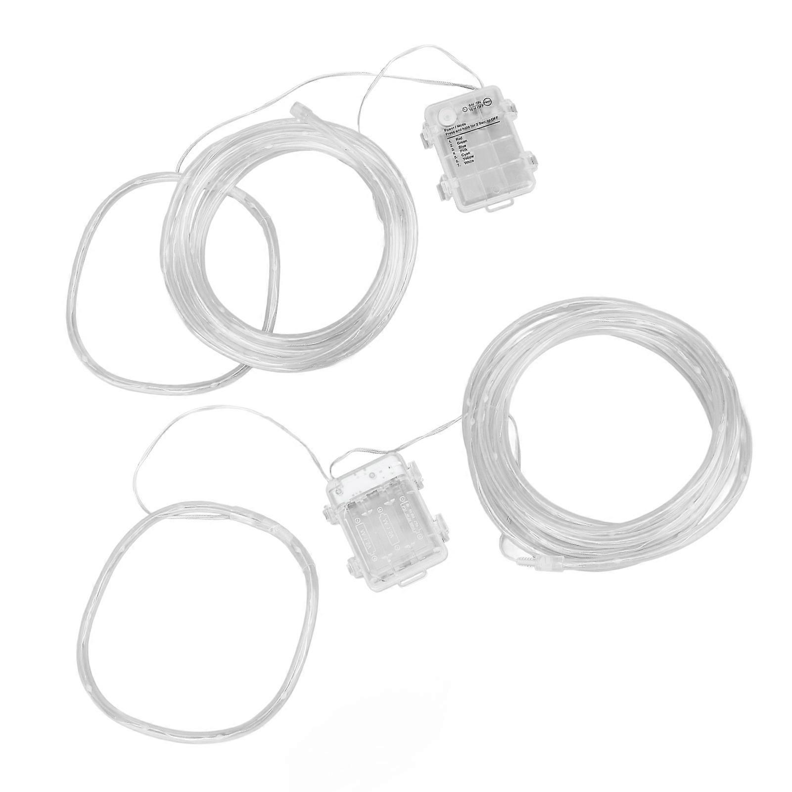 2Pcs LED Cornhole Lights Remote Control Cornhole Board Edge Ring LED Lights Outdoor RGB Remote Control Double Coil Tube Lamp 