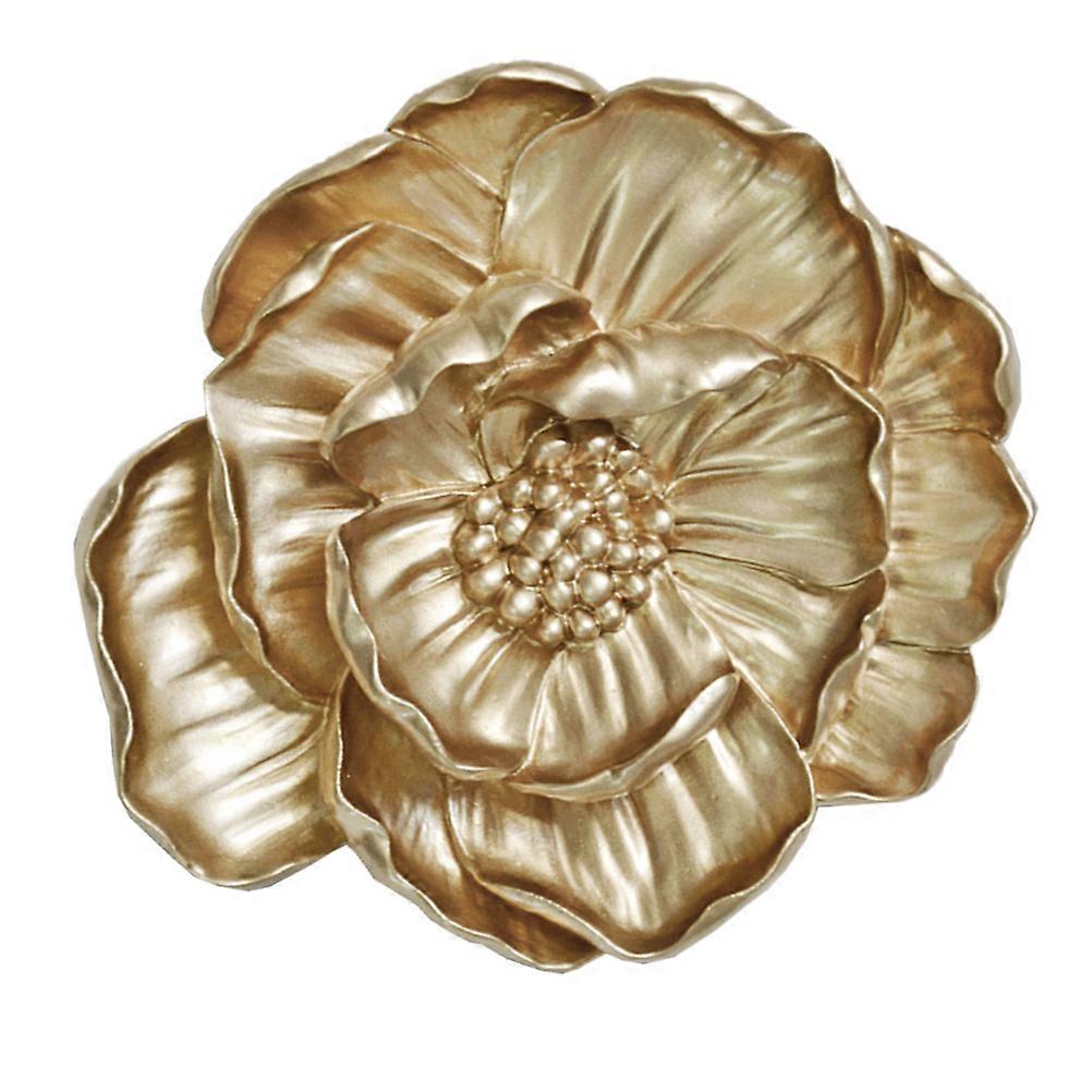 Wall Adornment Featuring 3D Design Ideal For Office Decor And Home Spaces In Luxurious Golden Resin 1Pcs