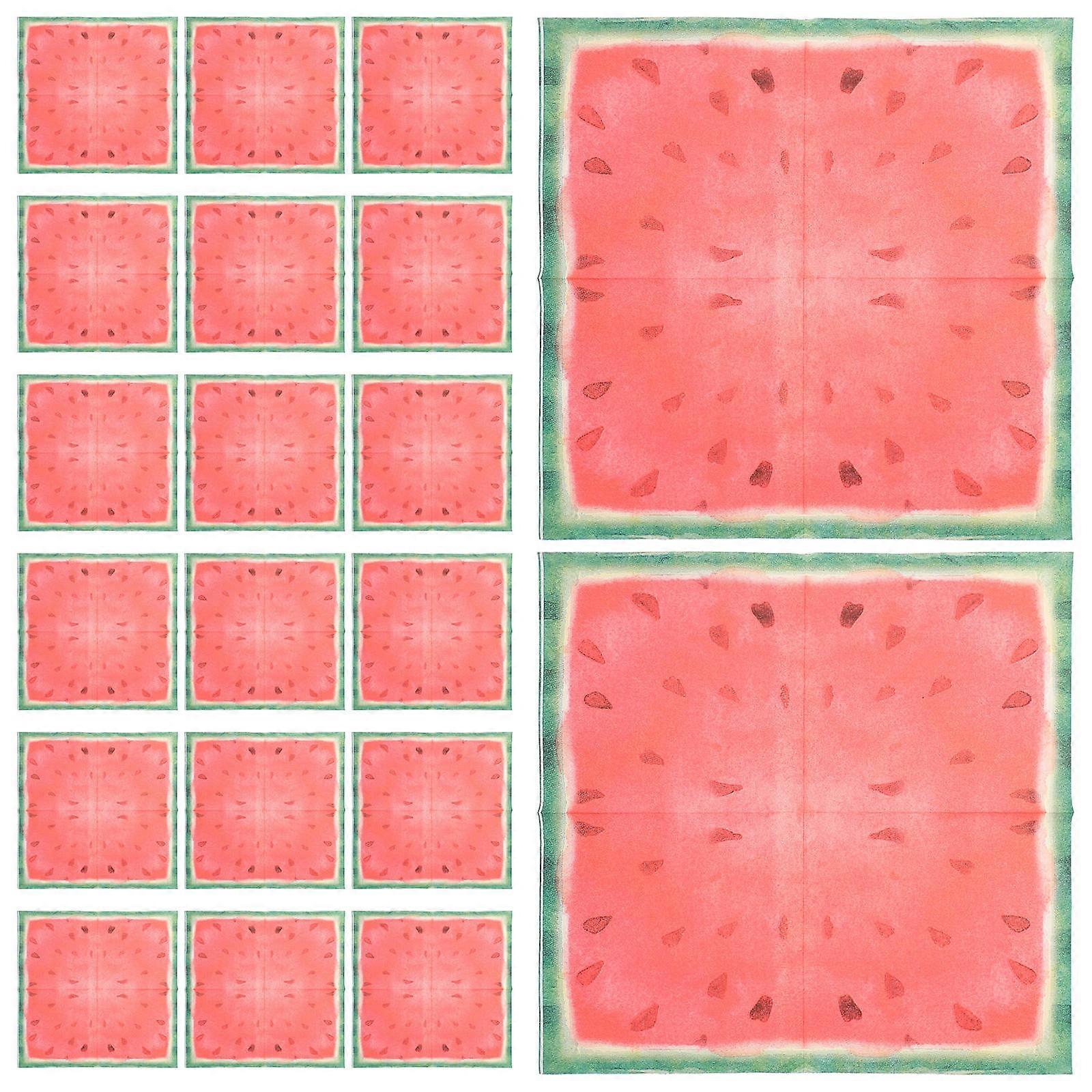 40pcs Watermelon Paper Napkin Dinner Tissue with Fruit Pattern for Party Supply