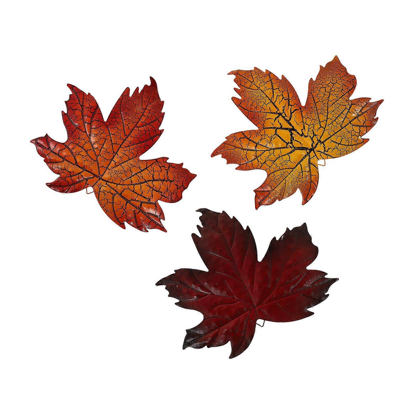 3 قطع الحديد القيقب ورقة معلقة الديكور لحديقة المنزل جو احتفالي