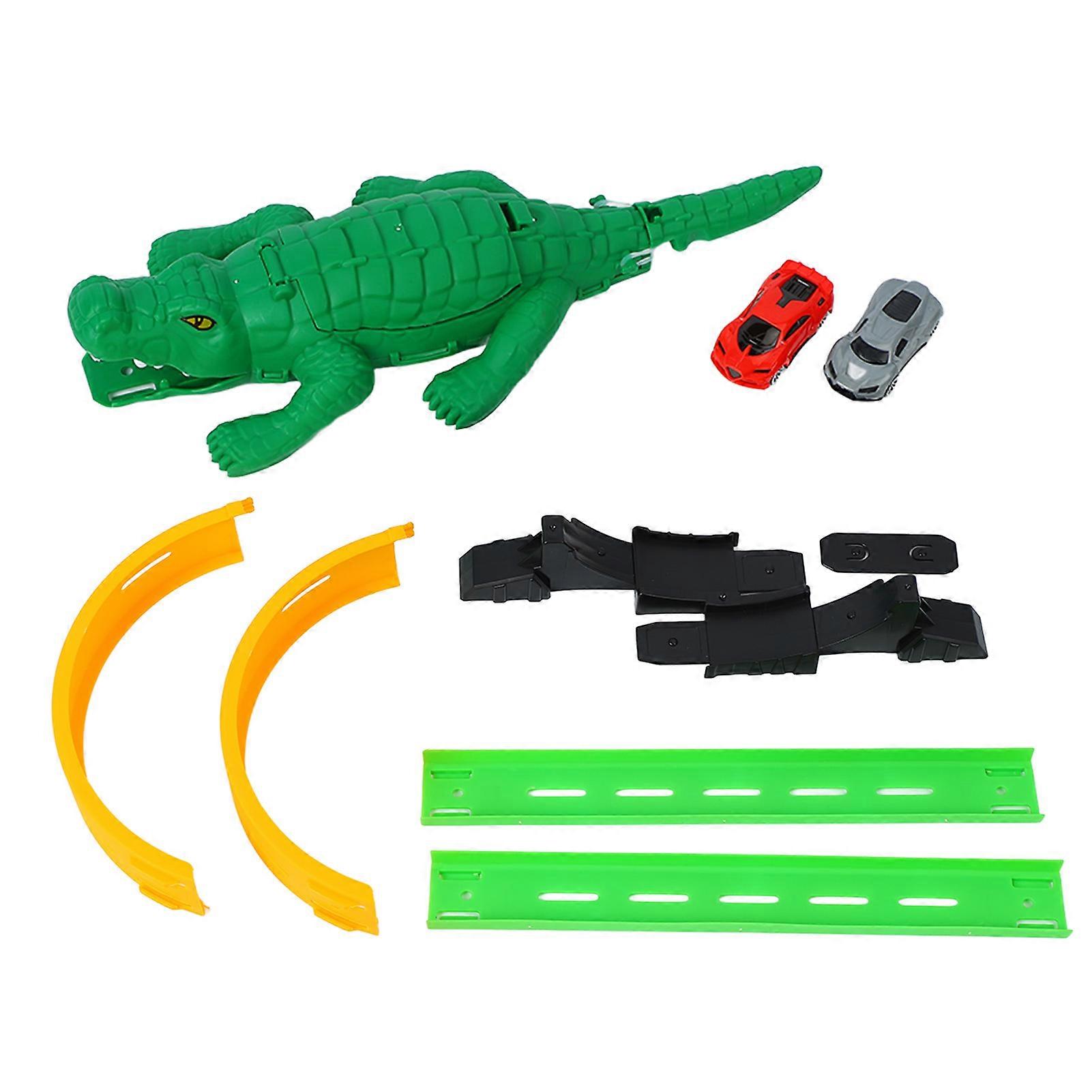 Car Tracks Assemble Toy Fish Shaped Develop Coordination Educational DIY Ejection Toys for Kids