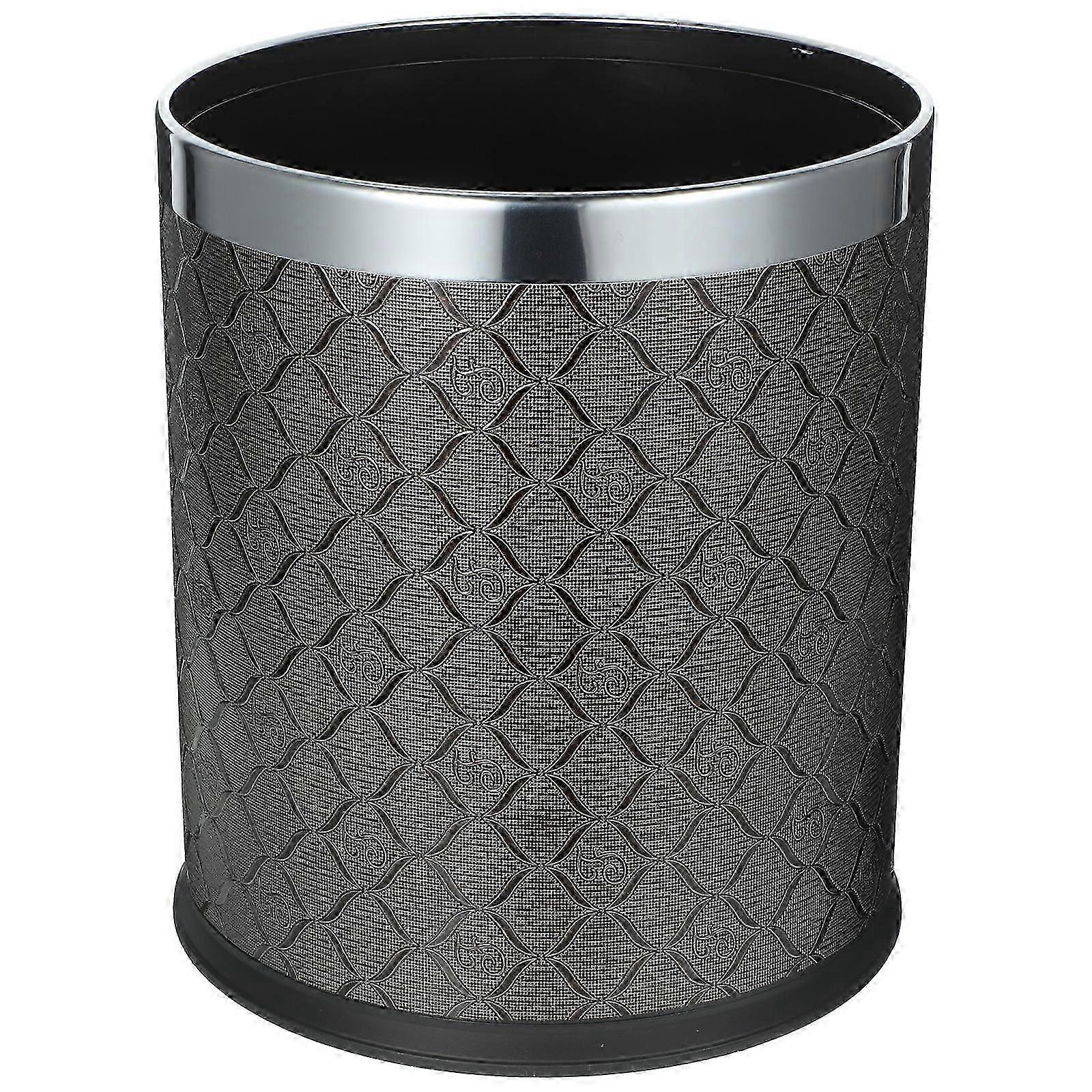 Bathroom Trash Can Kitchen Plastic Waste Paper Bin Basket Fireproof Leakproof Large Capacity 1Pcs