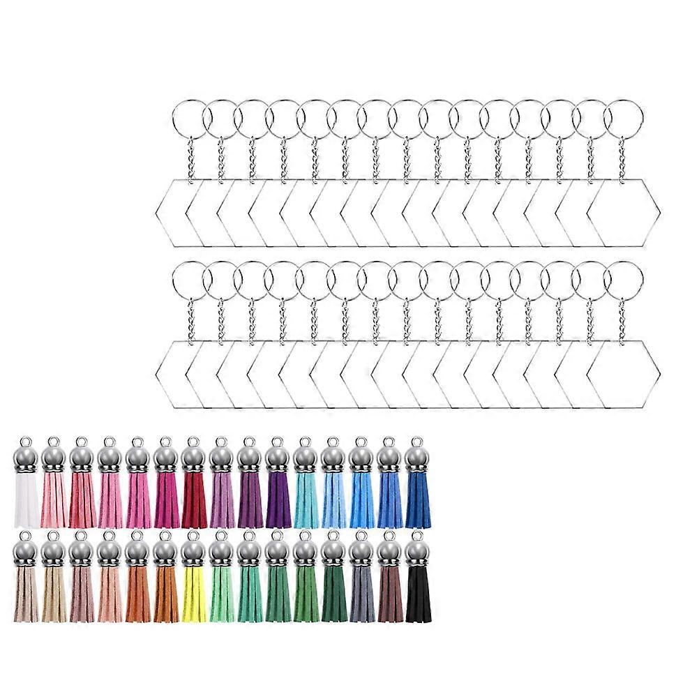 Hexagon Acrylic Blanks for Keychains, Tough Material for Use