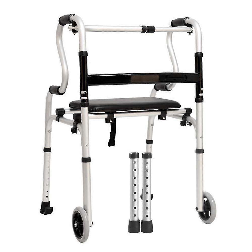 Walking e, Walker Compact Lightweight 2 In 1 Stand Assist Folding Walker with Wheels