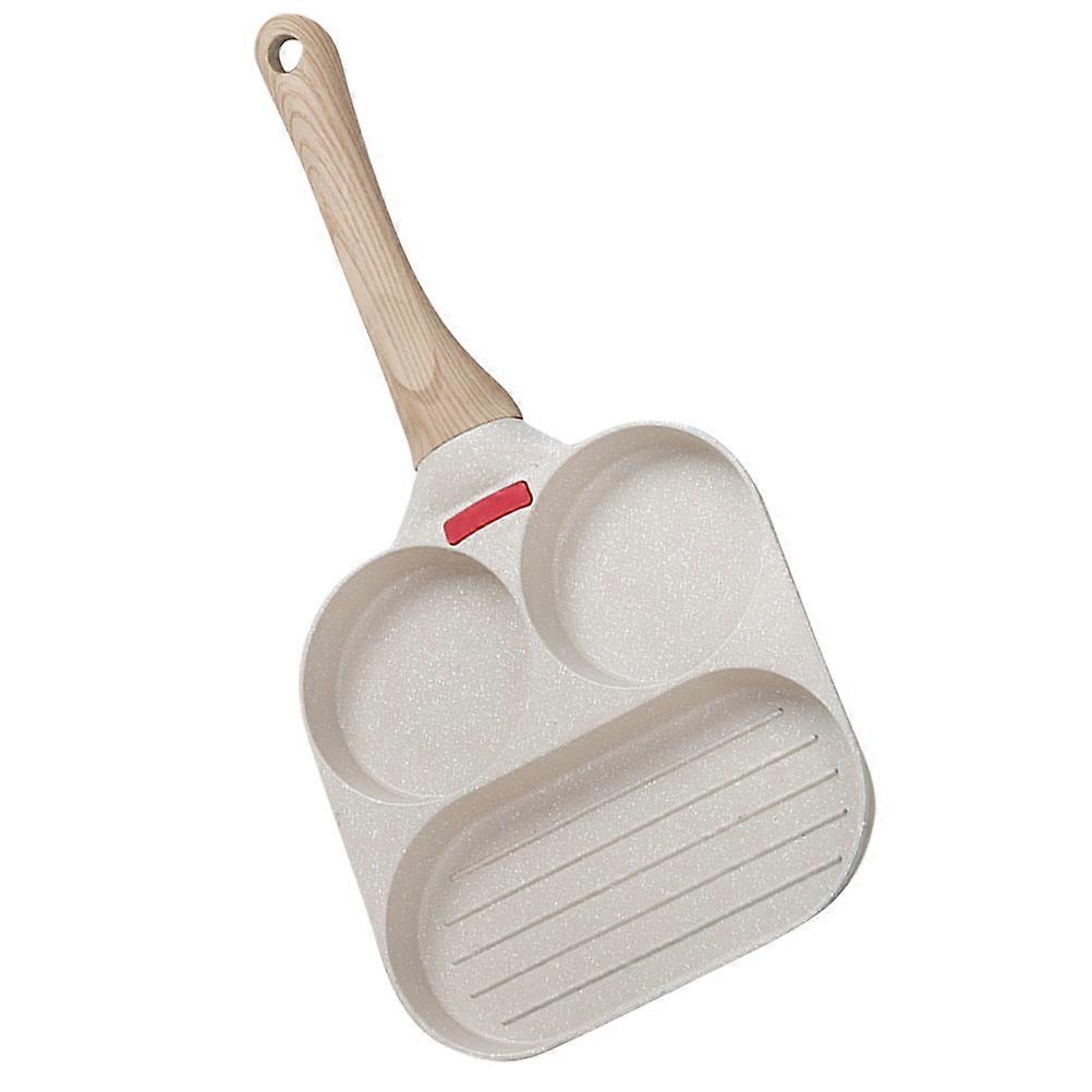 Camping Frying Pan with NonStick Coating for and Cleaning Beige Aluminum Alloy
