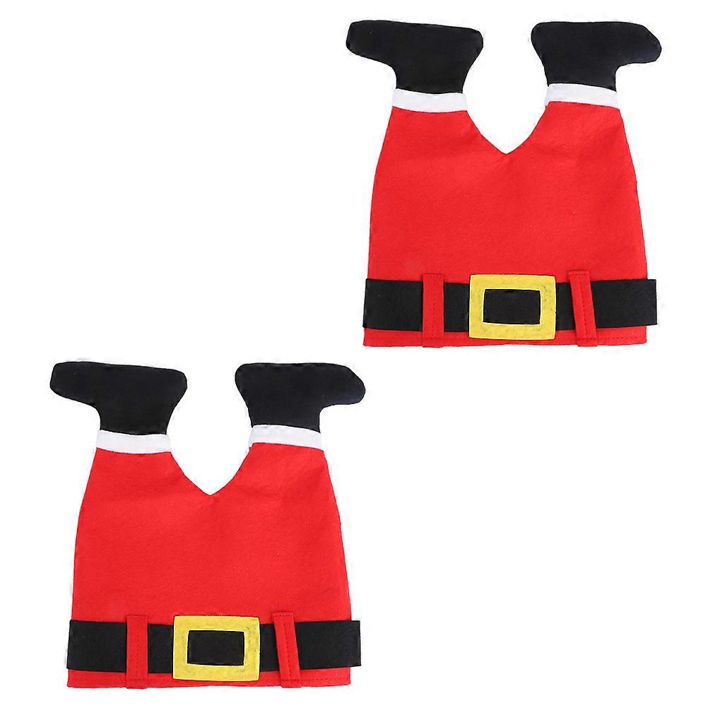Lightweight Christmas Performance Hats Designed For Kids And Adults In Classic Red For Holiday Occasions 2Set