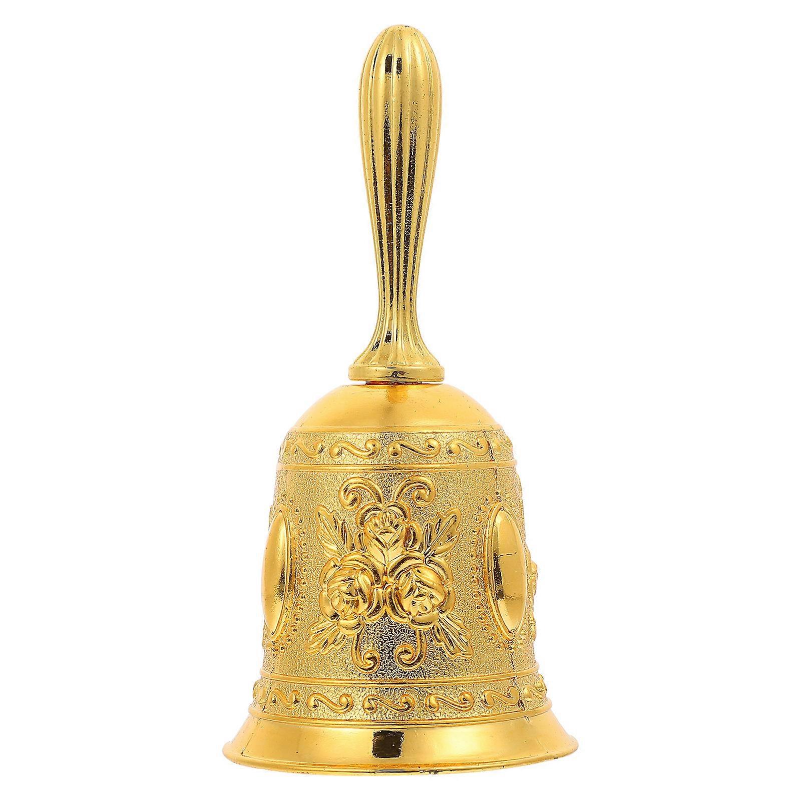 Vintage Metal Hand Bell with Handle – Extra Loud Ringing Sound for Restaurant, Bar, Home, Office & School Use – Classic Decorative Call Bell Tone