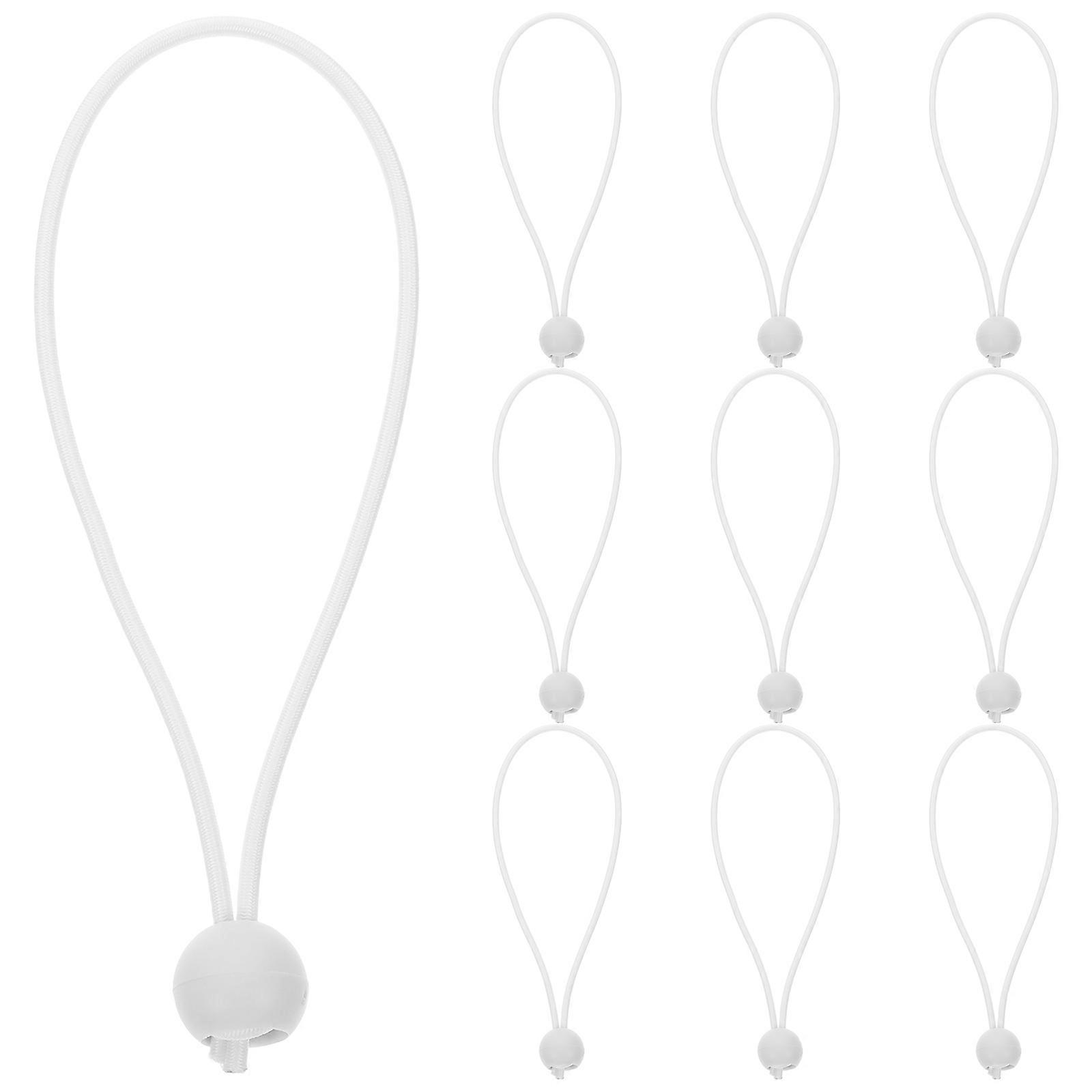 10Pcs Round Bungee Cord For Securing Tents And Umbrellas White Strong Elastic Rope For Outdoor Adventures