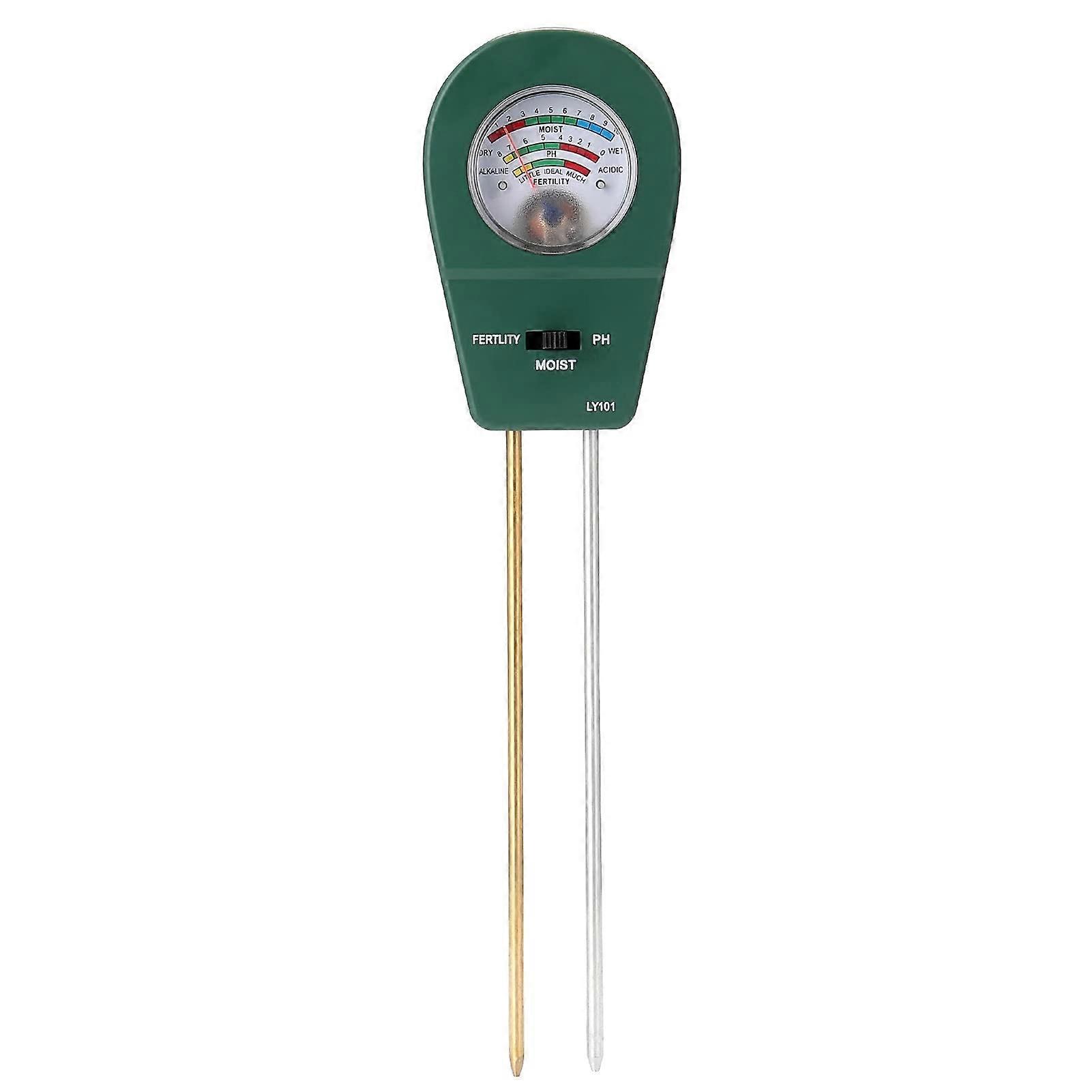 Moisture Meter, Soil Tester, 3in1 Soil pH Meter, Soil Detector, pH Tester, Garden, Flowers, Soil Moisture Sensors, Precision Measurement (Green)