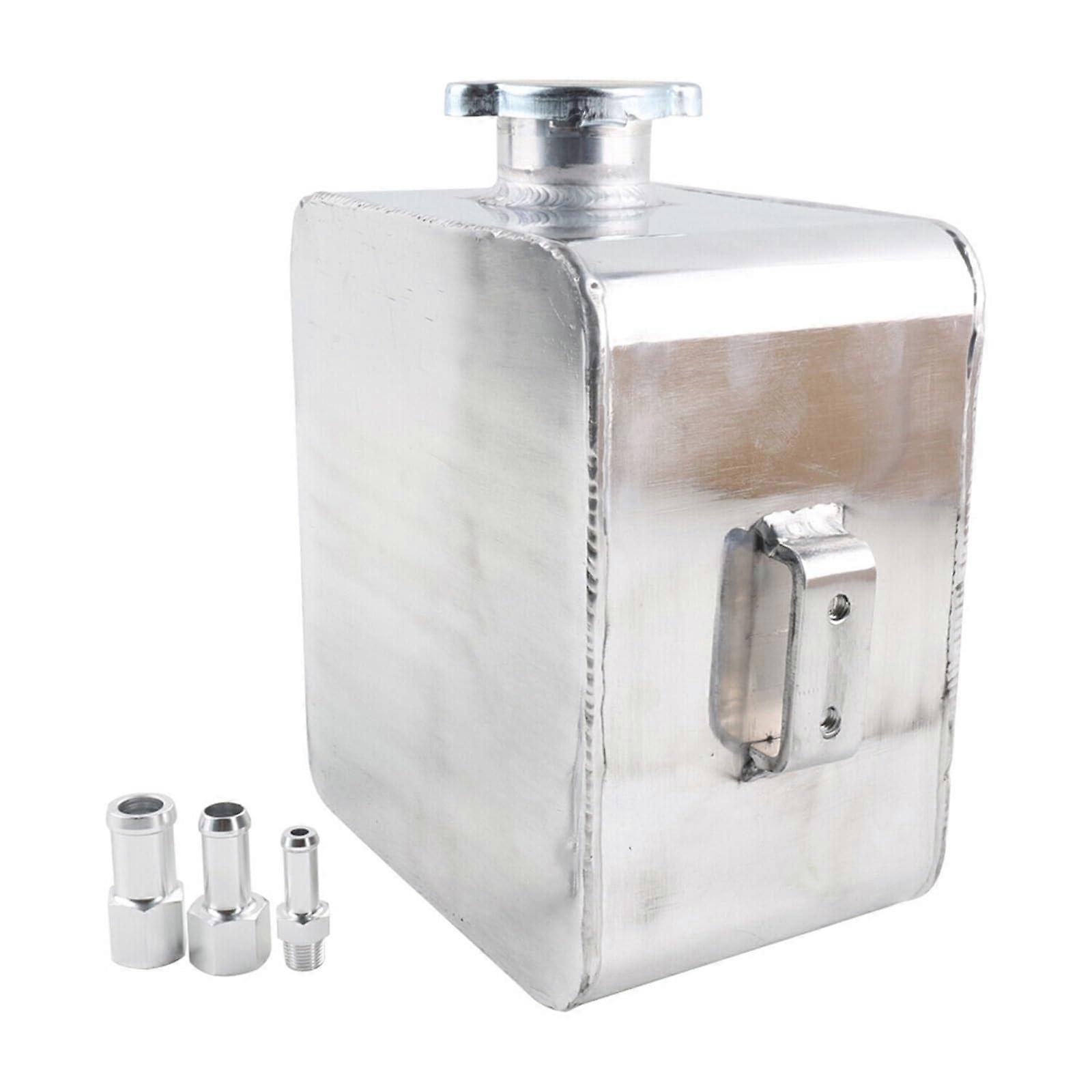 Cooling Device 2.5 L Aluminium Overflow Recovery Tank Bottle Universal Car Water Coolant Cooler Cooler (Silver)