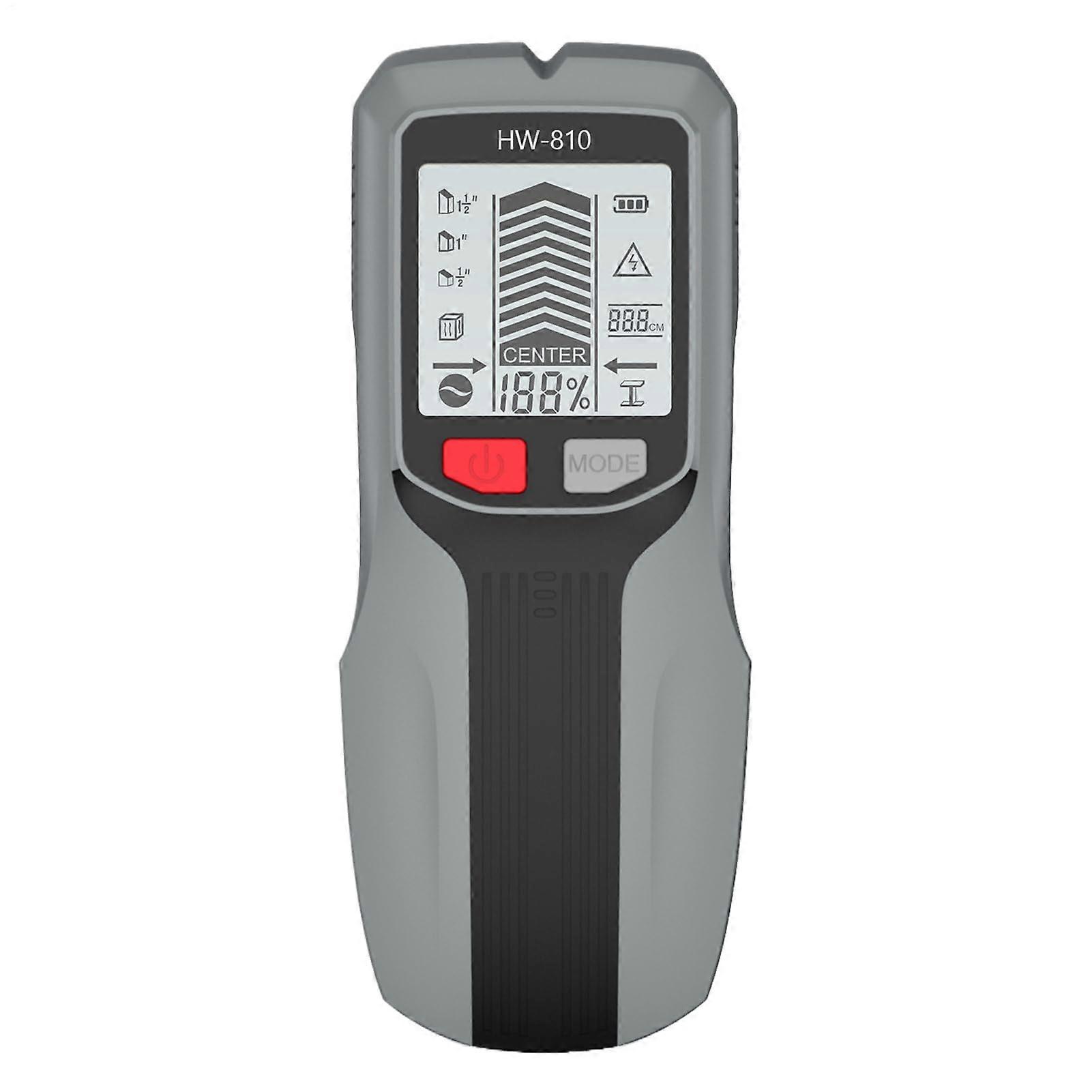Wall Scanner, Multifunctional Handheld Beam Detector with LCD Display Wire Finder  Metal Detector for Installation Masonry Drywall Gray