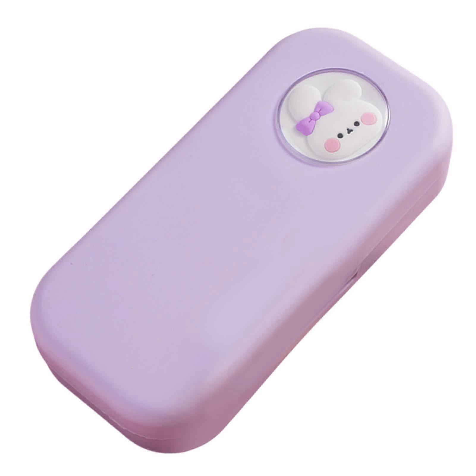 Hard Pencil Case Large Capacity Double Layer Storage Box for Colored Pencils, Pens, and Accessories, Purple, Unisex