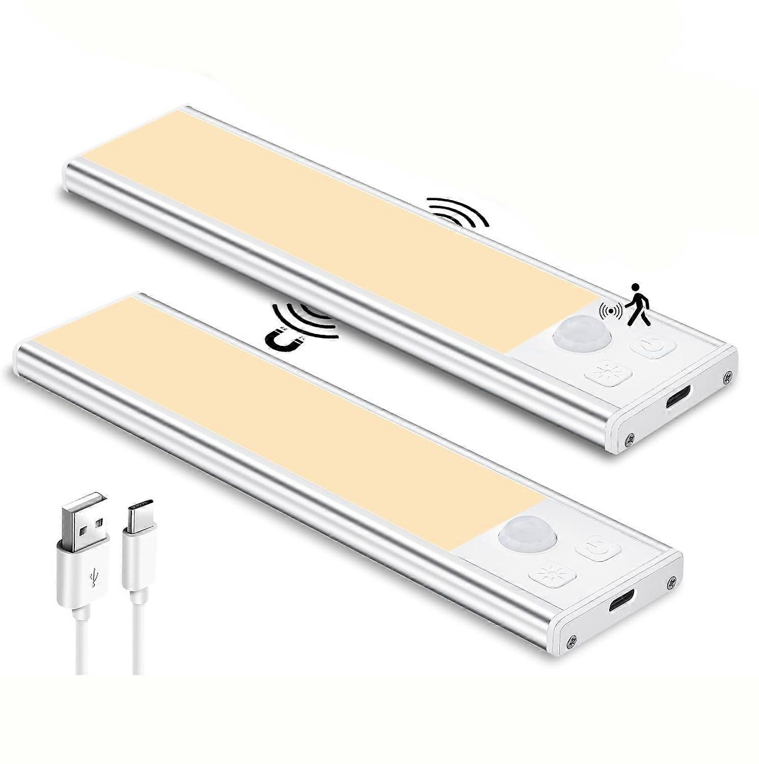 Cabinet Lighting Undercounter Light Kitchen LED Night Light with Motion Sensor 2-Pack