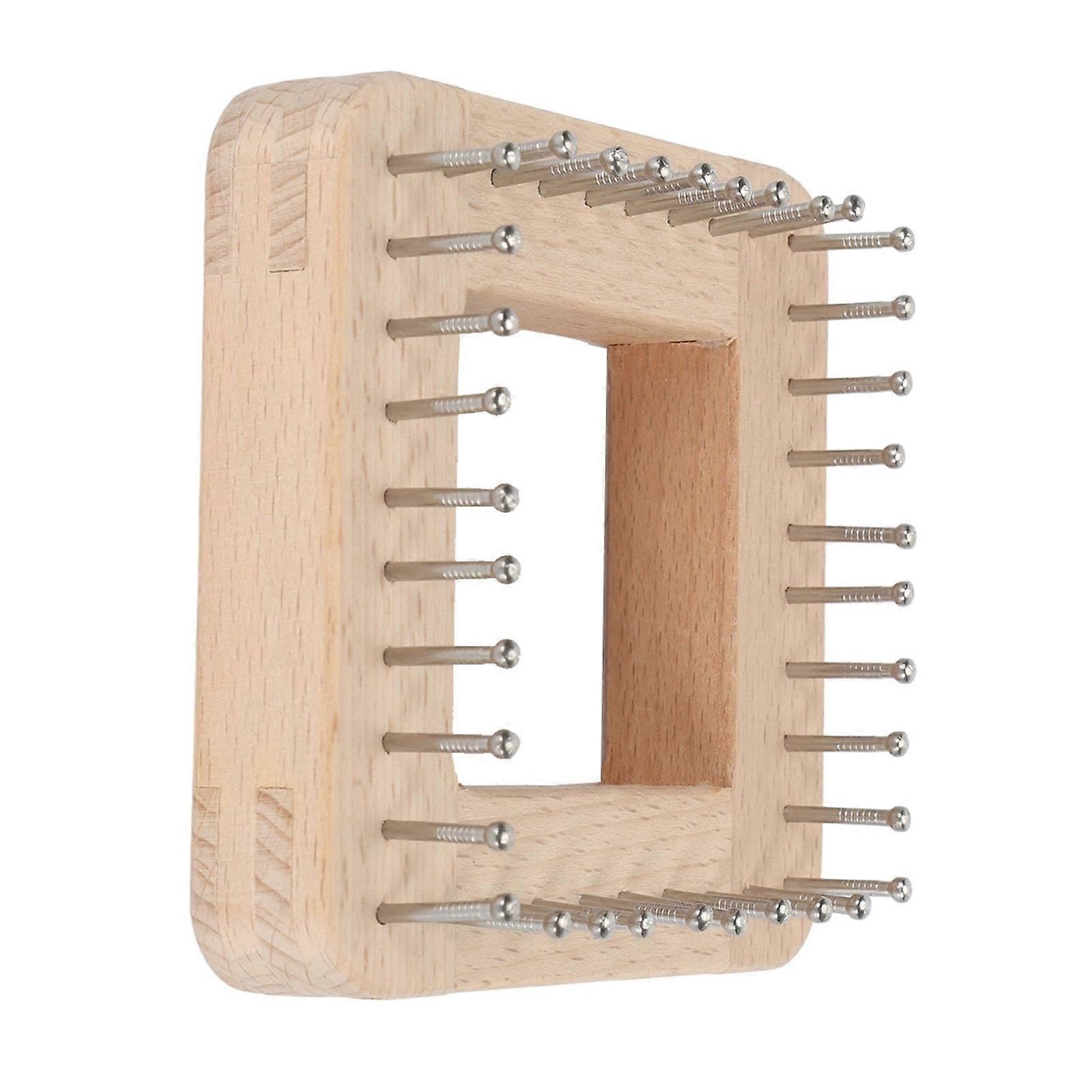 木制针织机，手眼协调，坚固的针织板，专业手工制作，用于围巾，帽子，尺寸（10 x 10 厘米）