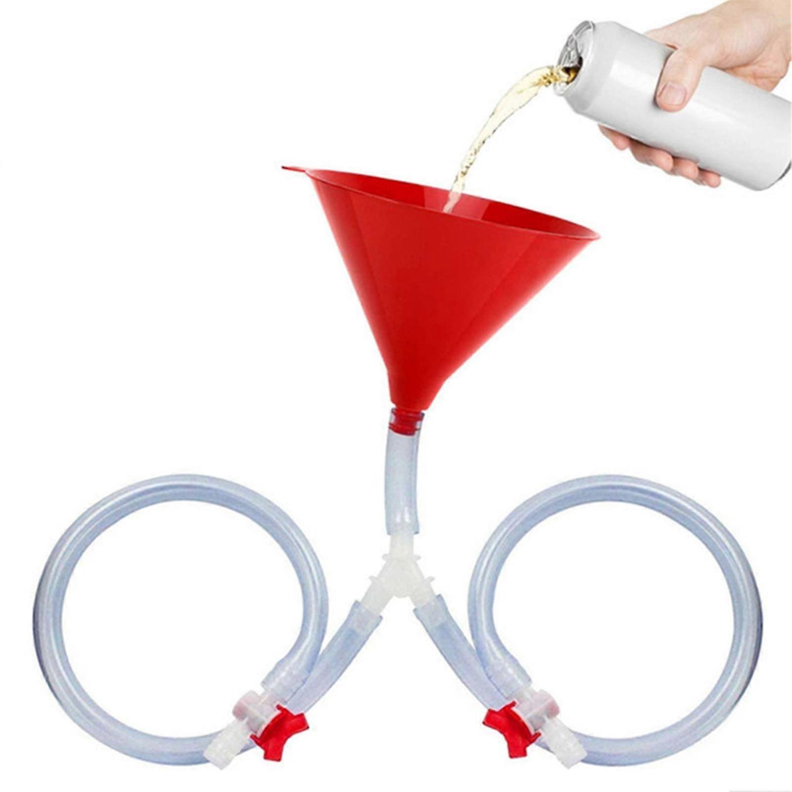 Beer Bong Funnel Leak-Proof Drinking Funnel with Valve, Bachelor Party Drinking Game & College Parties
