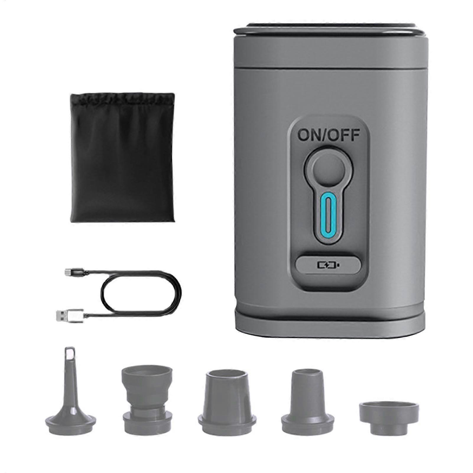Portable Air Pump  1200mAh Rechargeable  Quick Fill AC Inflator Deflator  USB for Pool Floats, Air Bed