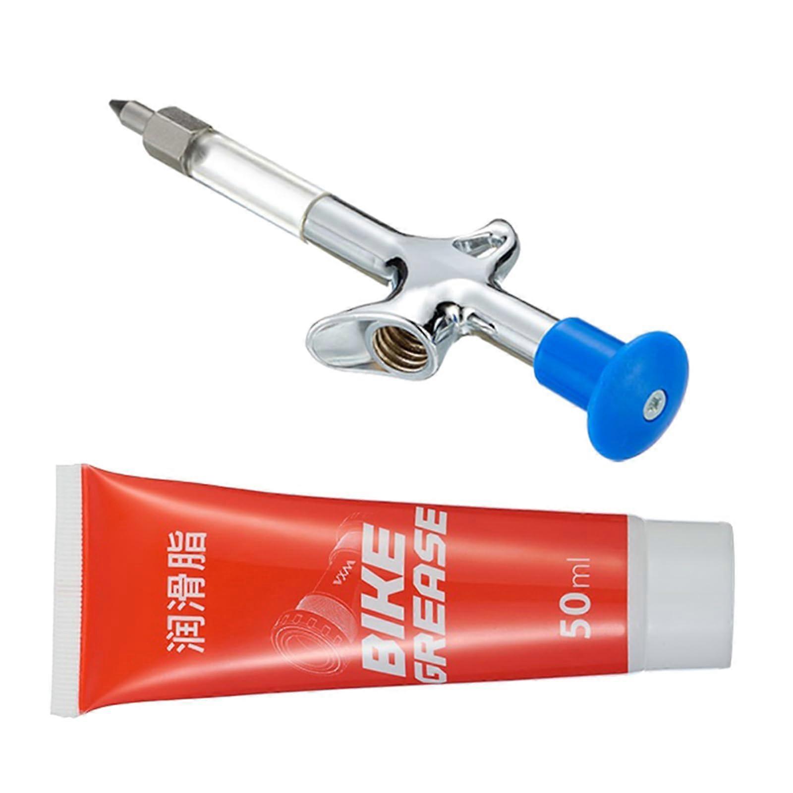 Efficient Lubrication Grease Tool for Mountain Bike Bearings and Hubs with Transparent Oil Tube for Cyclists and Technicians