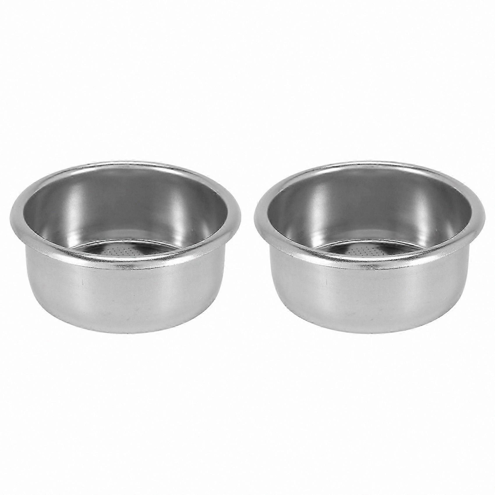 2-Pack 54mm Filter Basket for Semi-Automatic Coffee Machines, Bottomless Design, Compatible with 870/875/878/880 Models