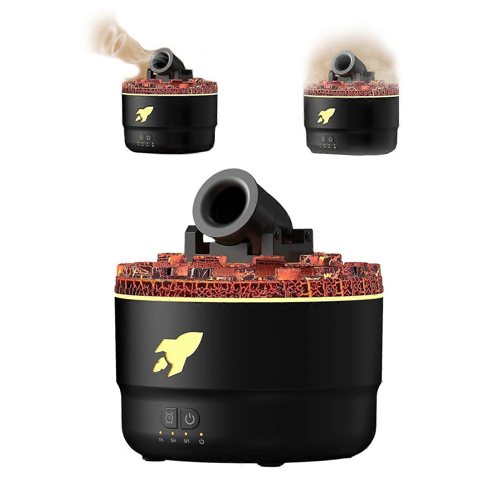 Humidifier Aromatherapy Diffuser Mini Electric Oil Diffuser with Colorful LED Lights and Timer, Black