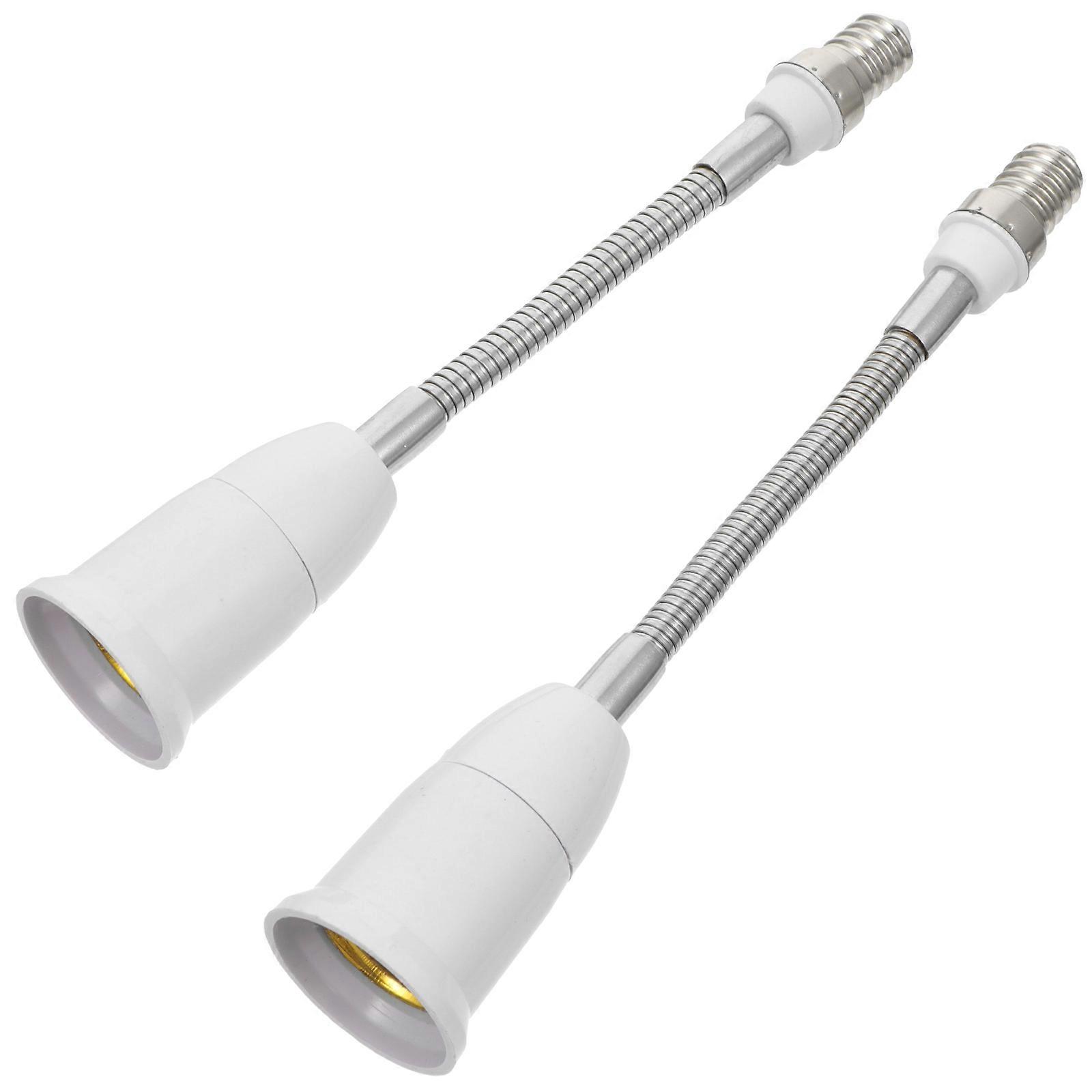 Bendable Lamp Holder Lamp Holder Extension Socket 2Pcs for Home Use