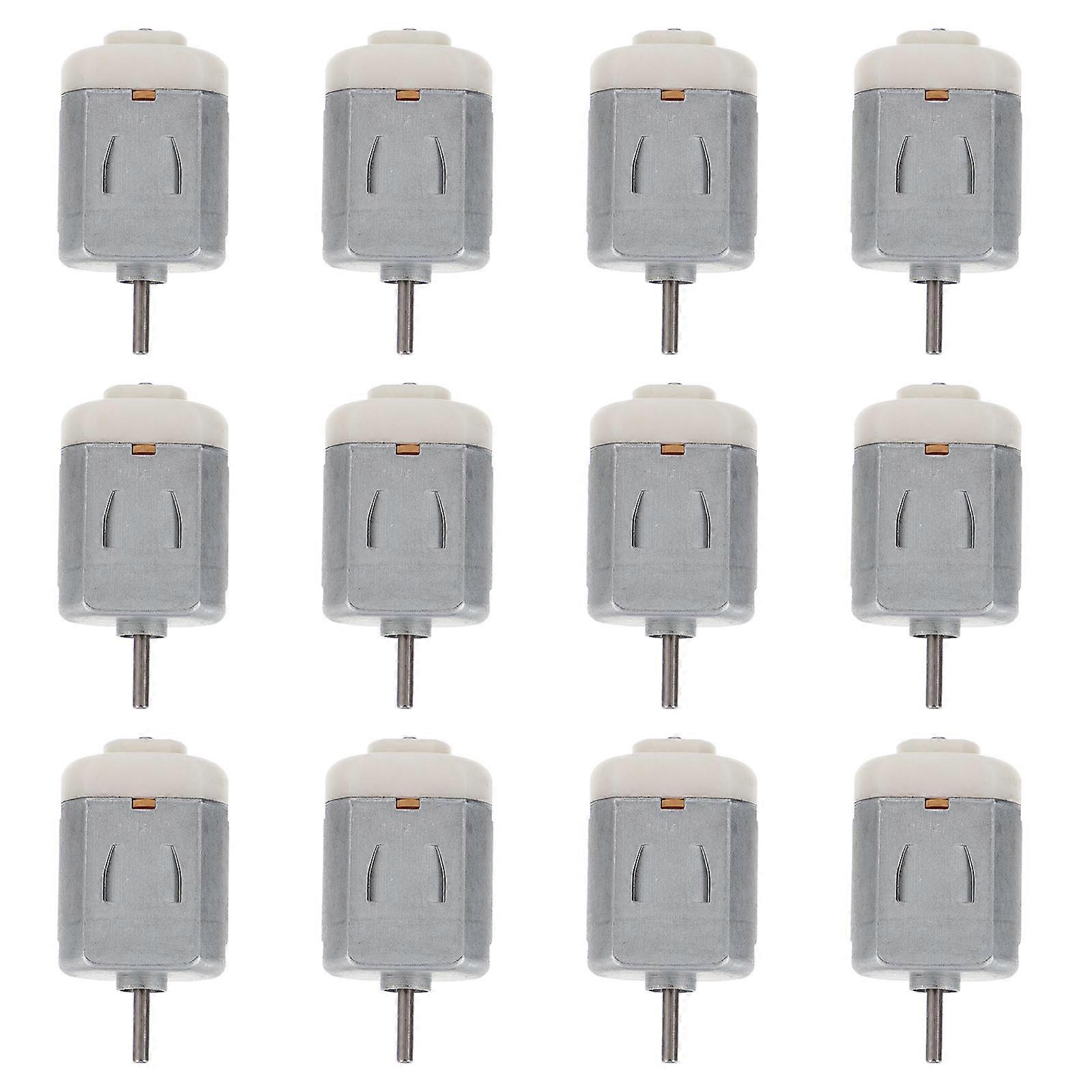 Micro Dc Motor Mini Motor for Vehicle Motor Replacement with Aluminum Alloy and Copper 12Pcs