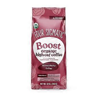 Four Sigma Foods Boost Organic High Caf Coffee with L-Theanine 340g - 2 Pack