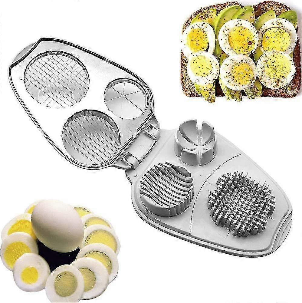 Eierschneider, 3-in-1, Edelstahl, Manueller Eierschneider - Eierschneider Für Heilwiy Hard