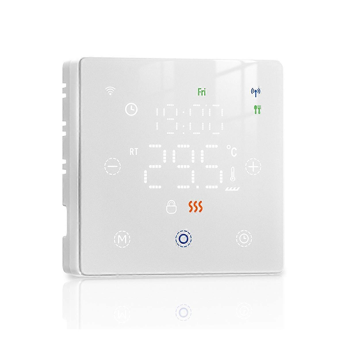 Tuya Zigbee Smart Thermostat for Water/Electric Floor Heating Gas Boiler Remote Temperature APP Voice Controller White