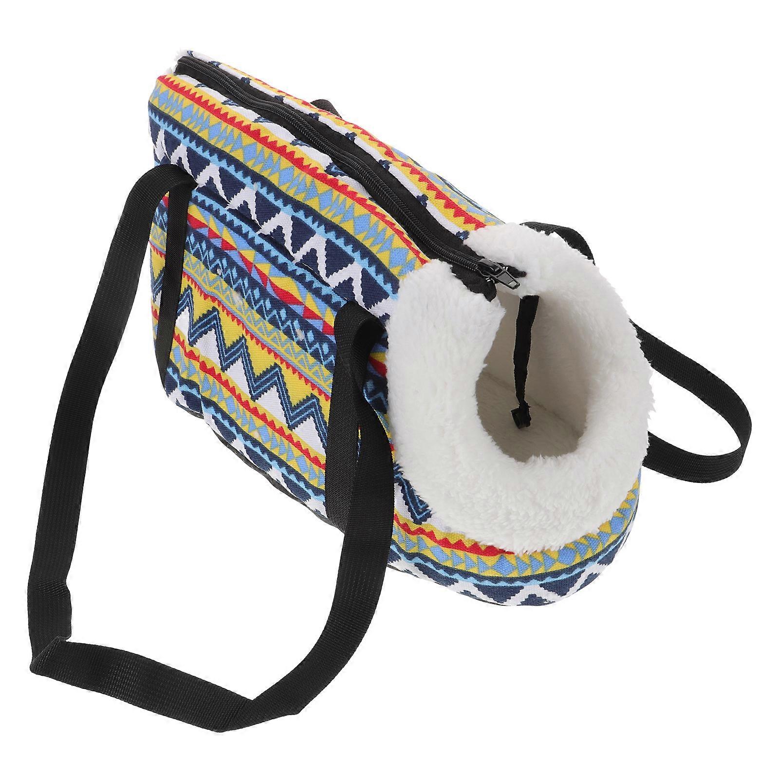 Pet Shoulder Carrying Bag Comfortable And Easy To Use For Pet Owners On Camping Or Outdoor Activities Size S Multi