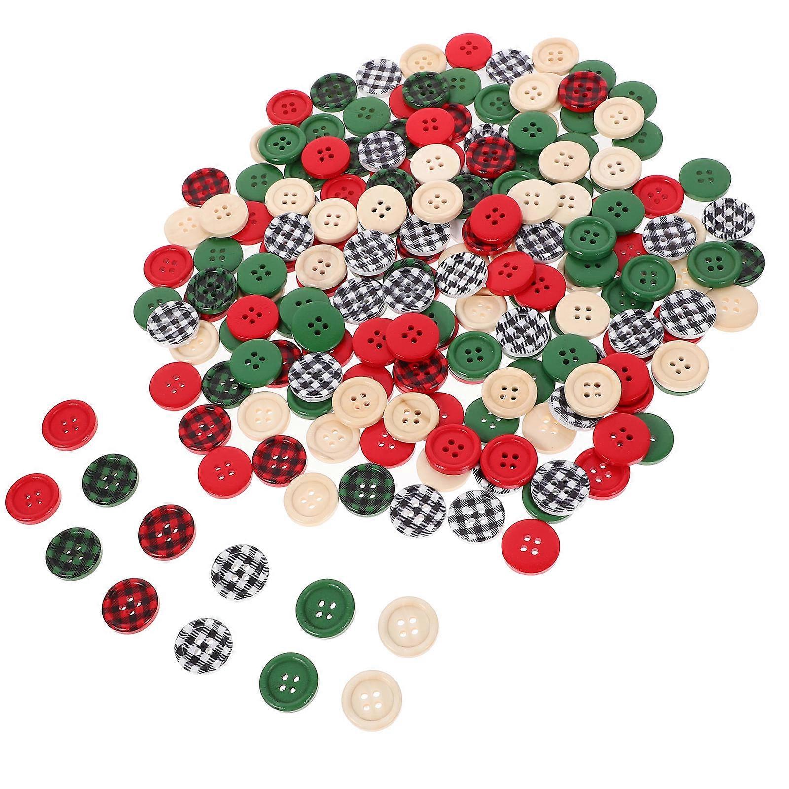It sounds like you're describing a product listing for **Christmas themed plastic buttons**. Here's a refined and professional version of your