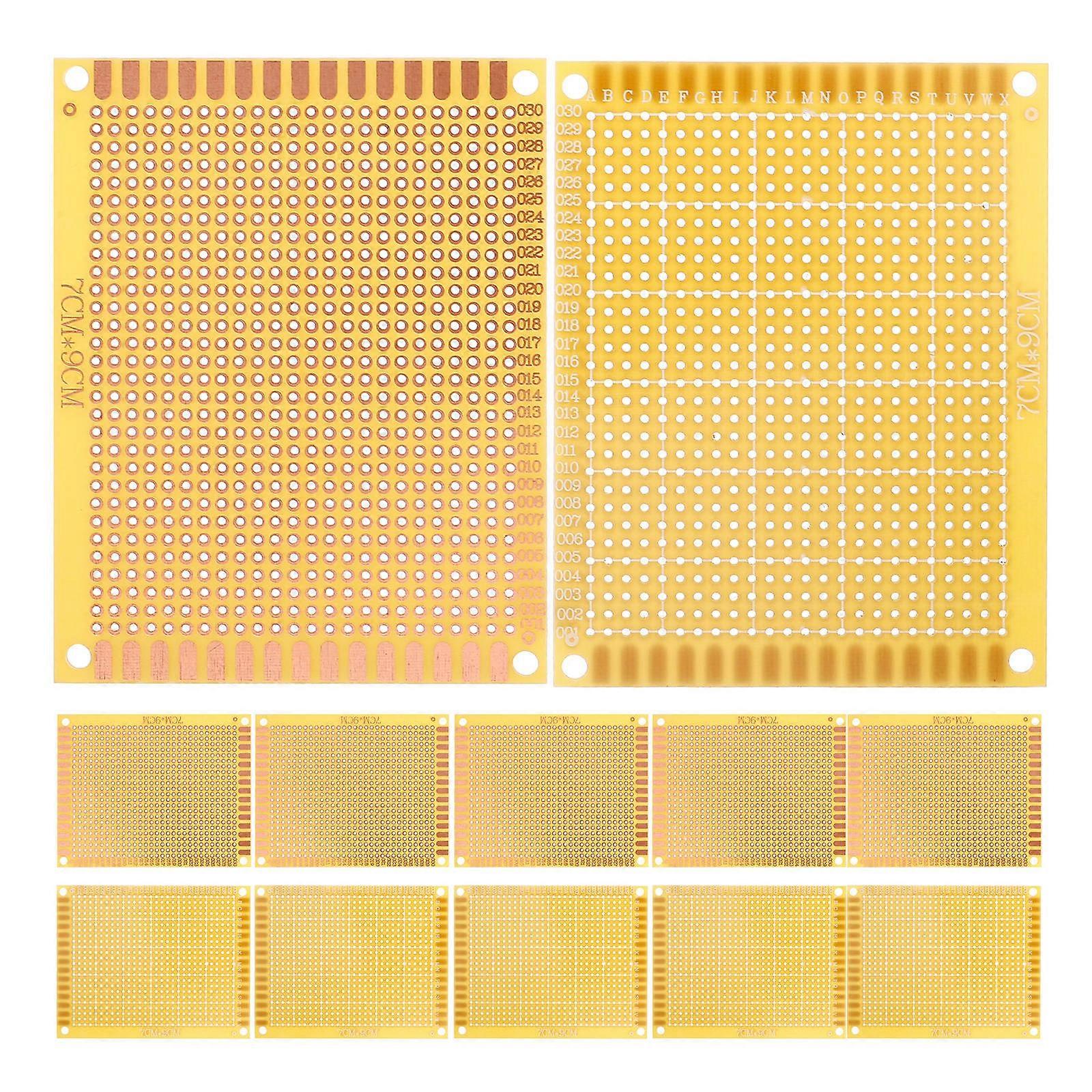 Universal Printed Circuit Board For Electronic Enthusiasts Diy Projects Epoxy Resin Made Stable And Reliable 12Pack