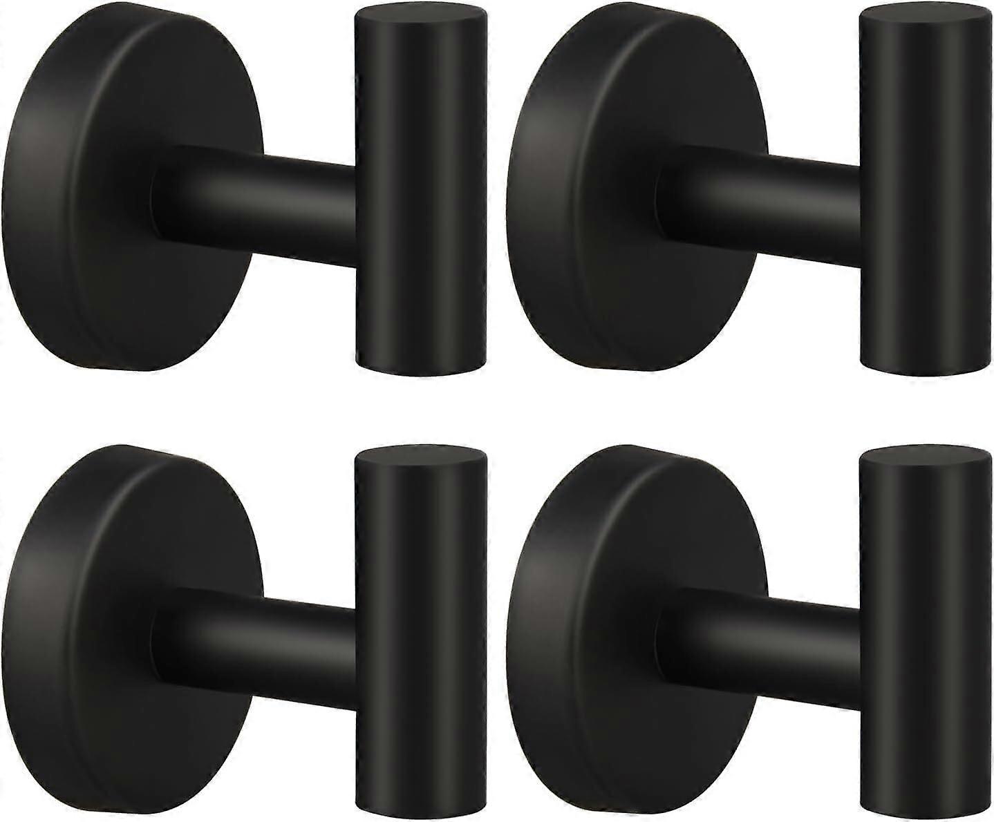 4 Pack Stainless Steel Wall Mounted Towel Hooks, Durable Robe Hooks for Bathroom Cloak and Coat Storage