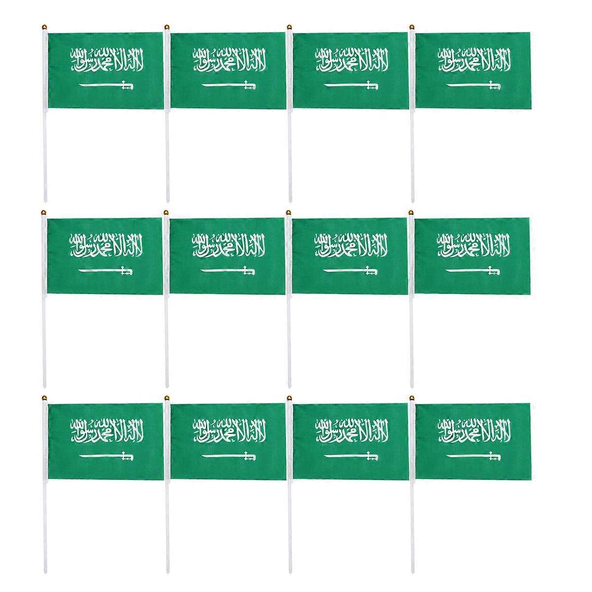 China Stick Flag Hand Shake for Game 100Pcs Mini Green Flags
