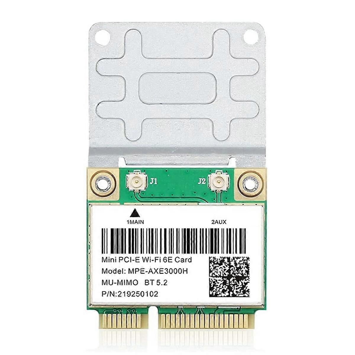 Tri Band 5374Mbps WiFi 6E -AXE3000H AX210 Wireless Card BT 5.2 for Mini PCIE Wi-Fi Adapter Win10 for Desktop/Laptop