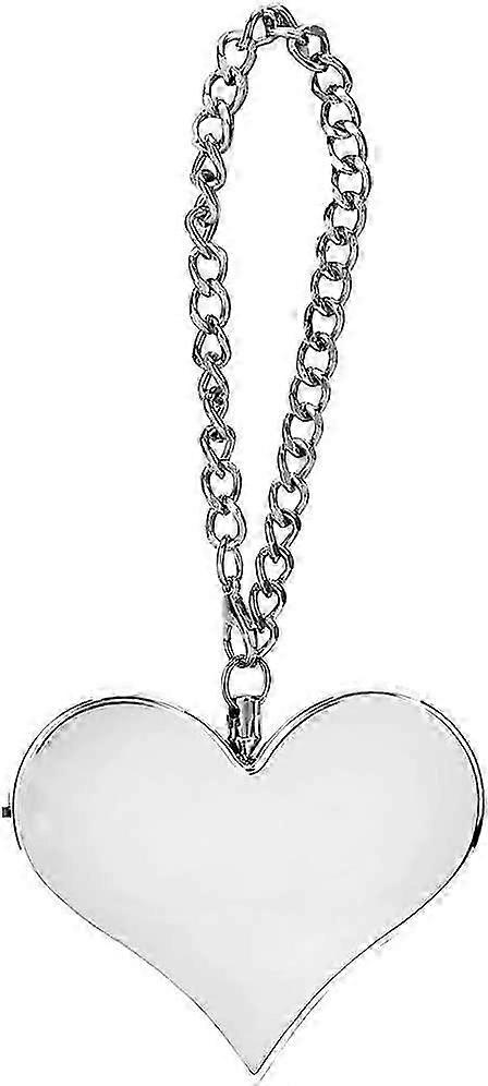 Safe Sound Personal Alarm,Heart Shape Personal Security Alarm Keychain (Silver)