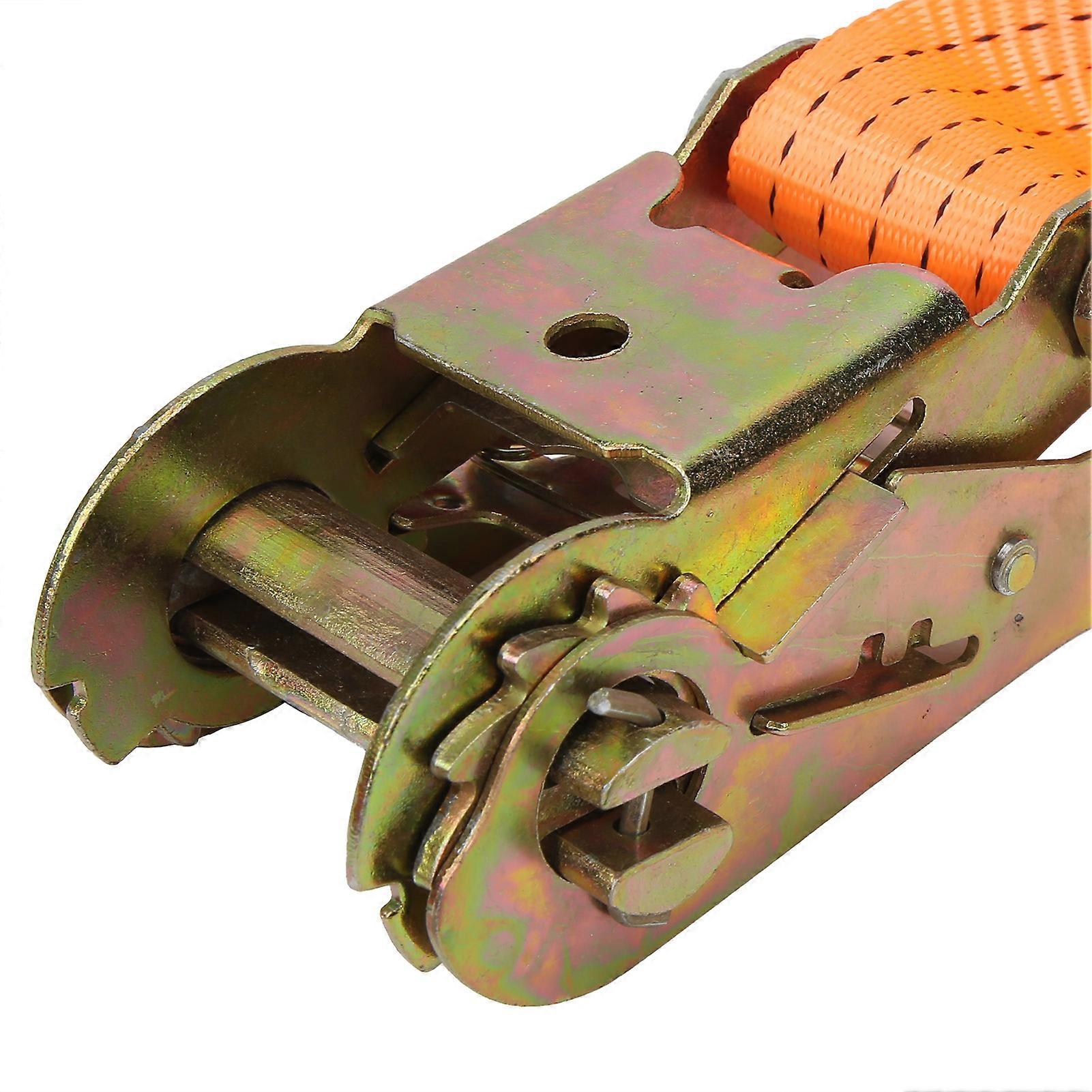 Ratchet Tie Down Cargo Strap 2in x 10m Polyester Steel Hand Tool