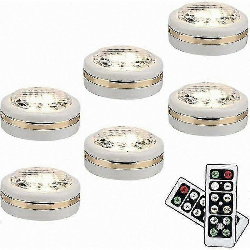 6-Pack Remote-Controlled Wireless LED Lamps for Home Lighting Solutions
